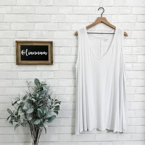 LANE BRYANT White Swing Tank